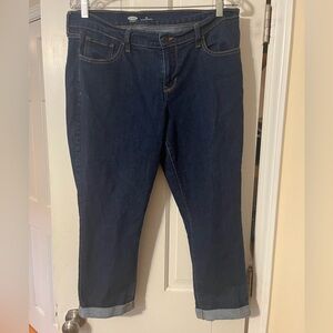 Old Navy Dark Blue Regular Fit Capri Jeans